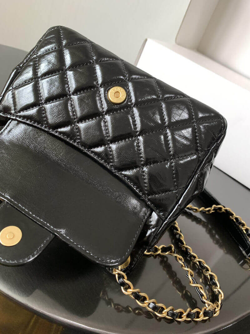 Chanel Small Hobo Bag in Shiny Crumpled Calfskin AS3710