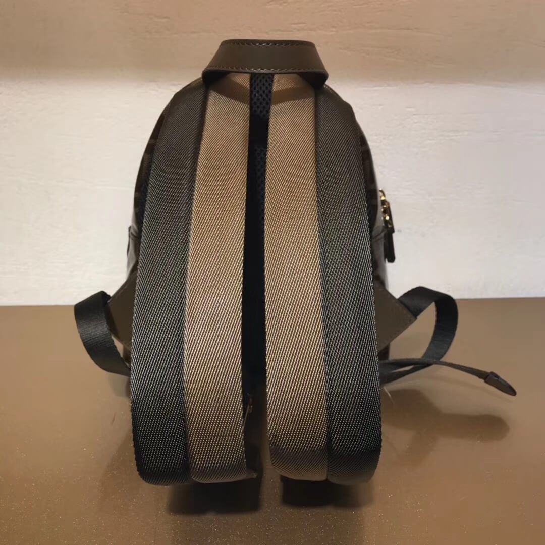 Fendi Mania Logo Zucca Coated Canvas Backpack 8BZ038