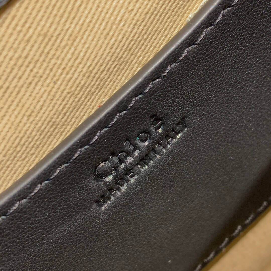 Chloe Small Tess Bag In Embossed Croco A876