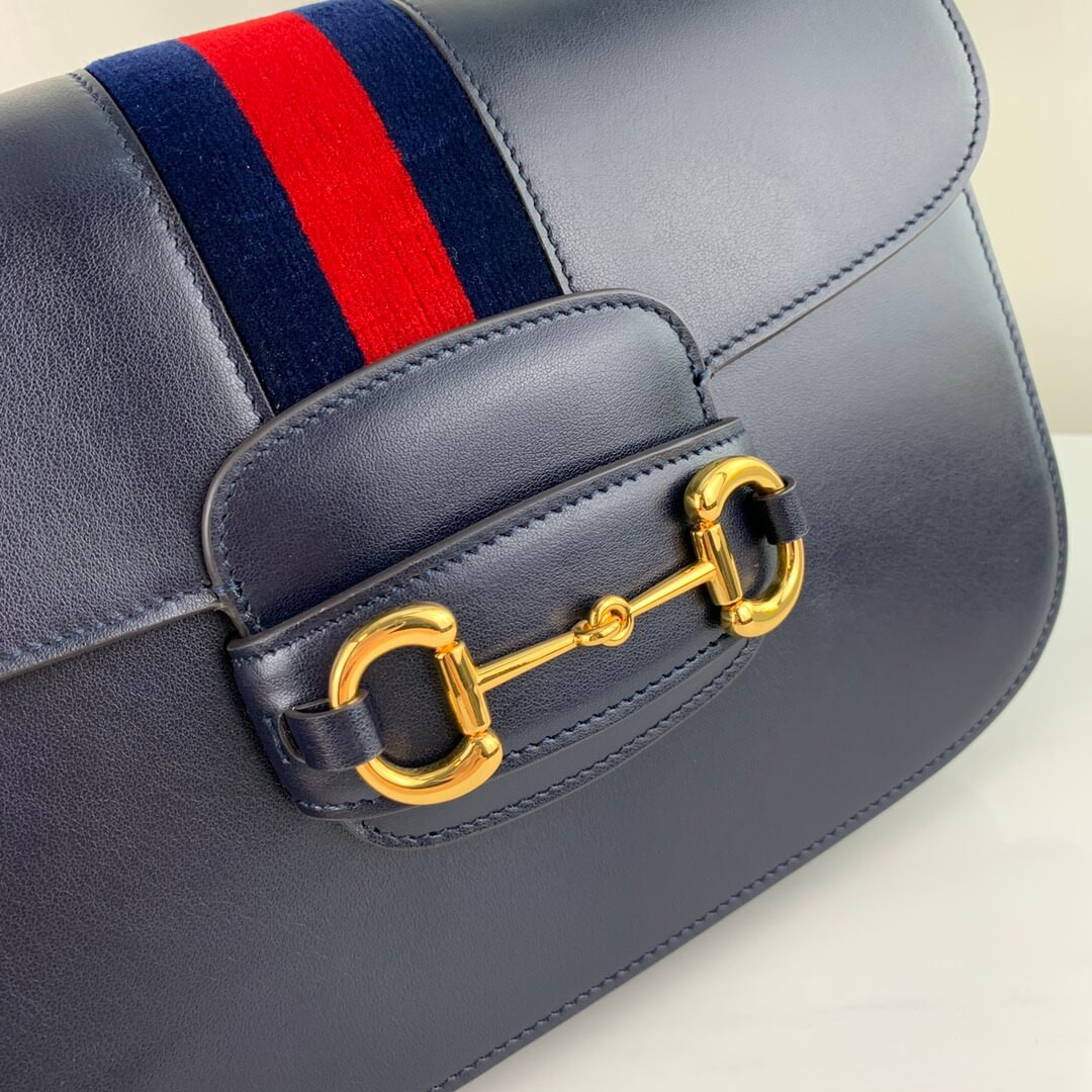 Gucci 1955 Horsebit Shoulder Bag 602204 Blue
