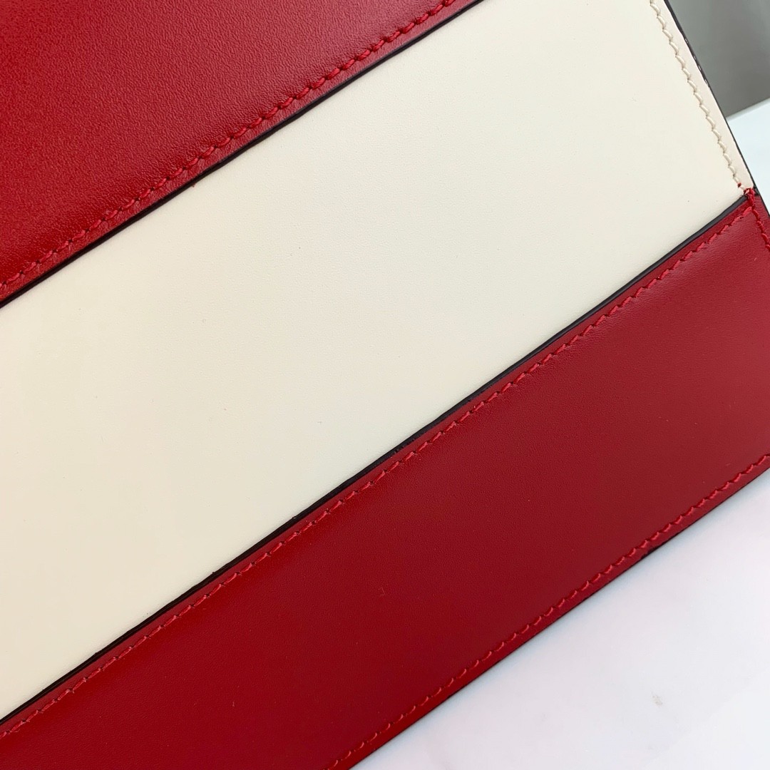 Gucci Queen Margaret Shoulder Bag 476542 Red/White