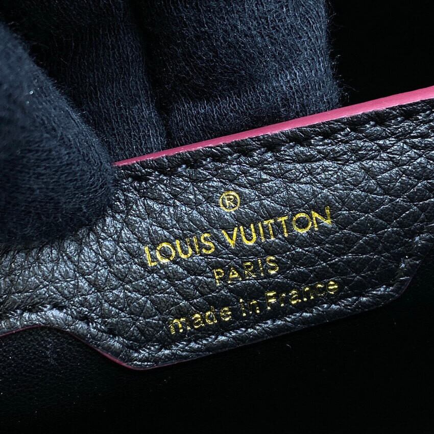 Louis Vuitton Capucines MM M58608 Black/Arizona Beige