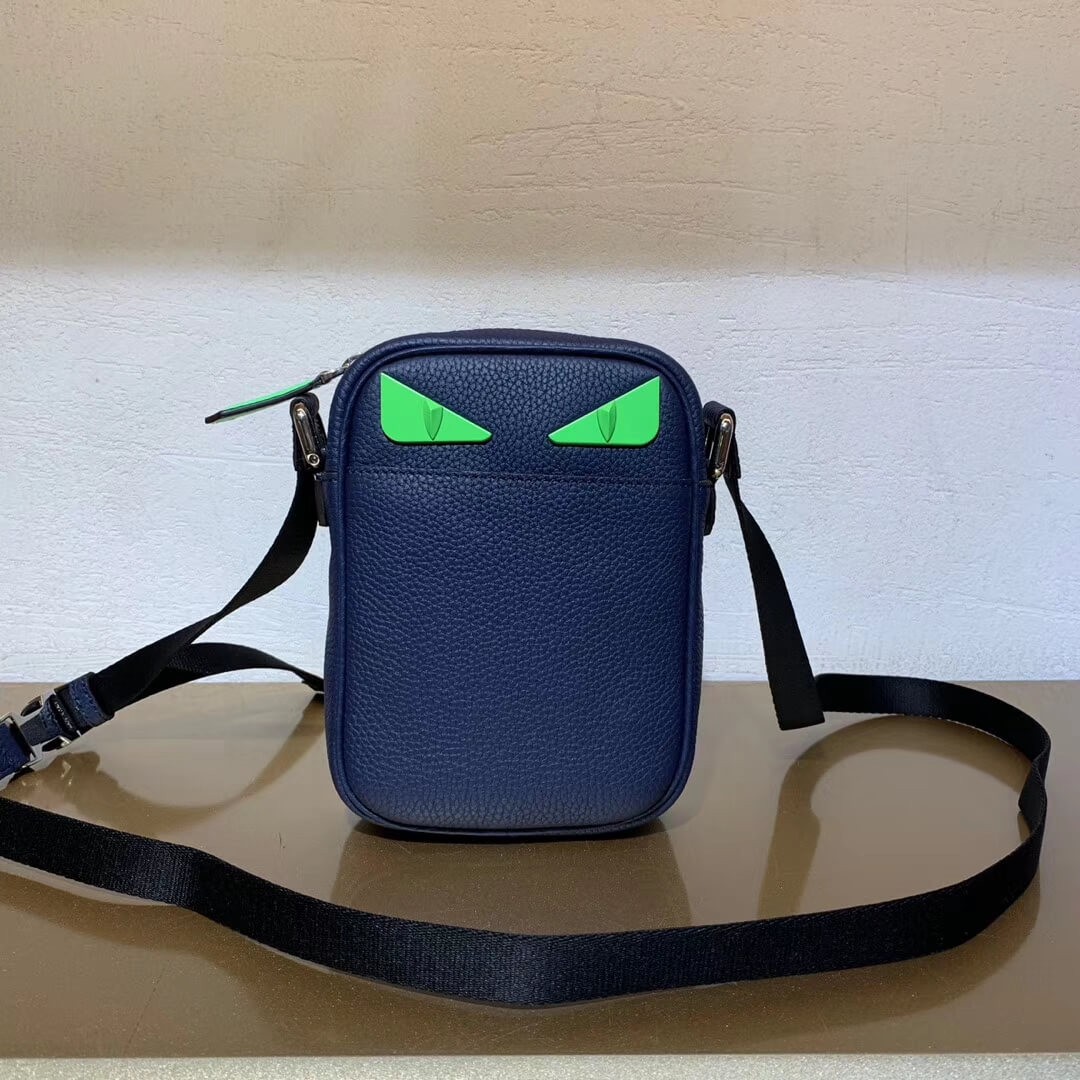 Fendi Grained Leather Small Messenger Bag 7VA456