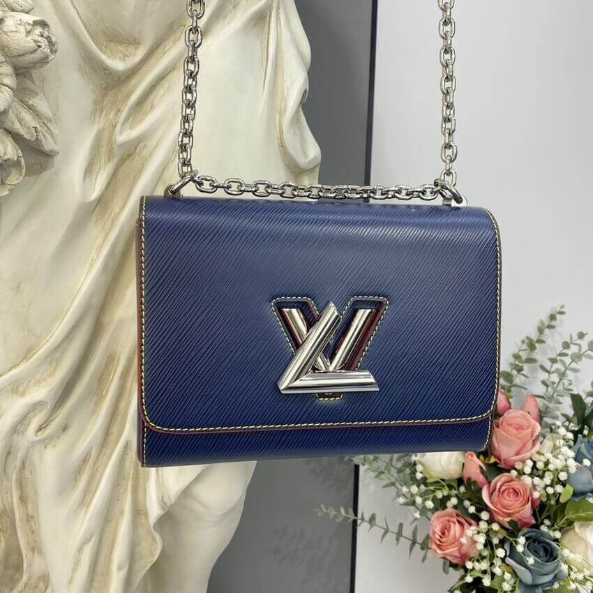 Louis Vuitton Epi Leather Twist MM M50282 Navy Blue/Red