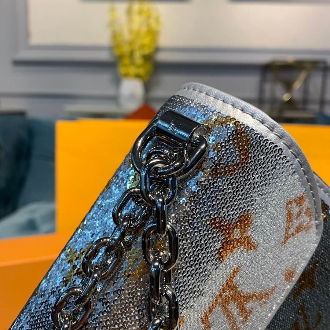 Louis Vuitton Twist PM with Silver Sequins M55842