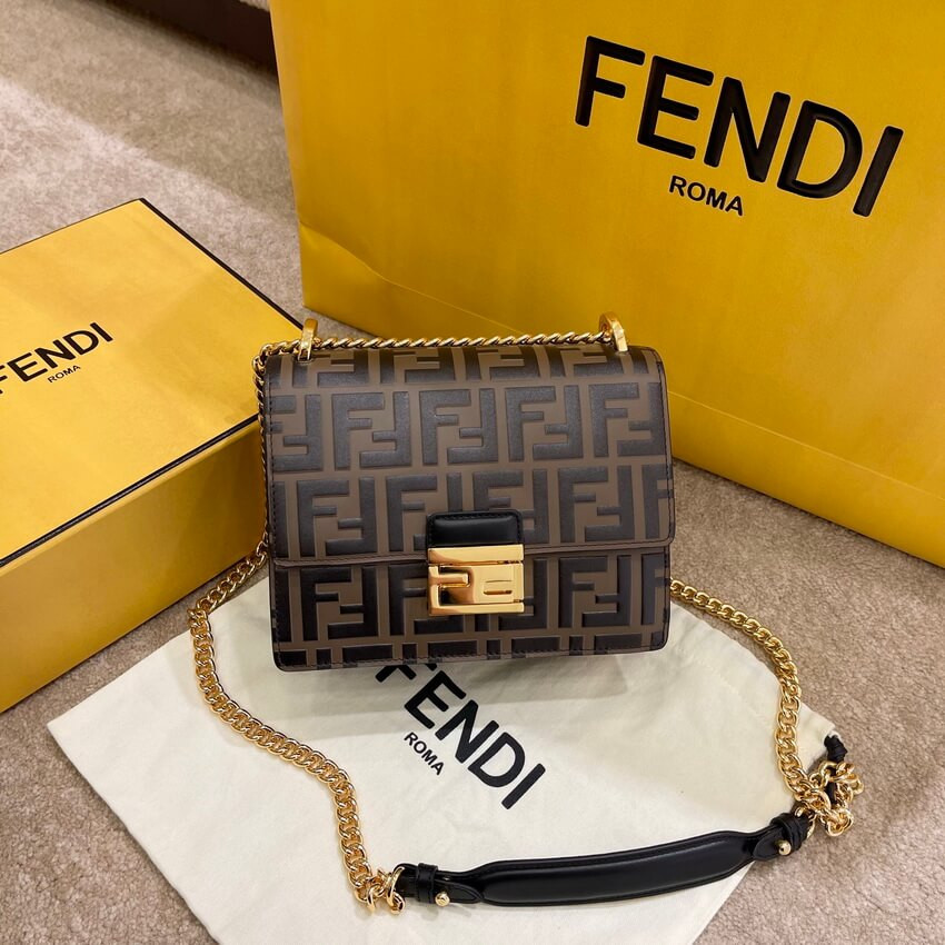 Fendi Kan U Small Bag With Embossed FF Logo 8M0417
