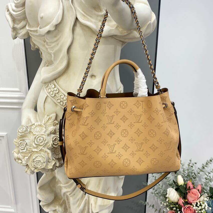 Louis Vuitton Mahina Calf Leather Bella Tote M59655 Arizona Brown