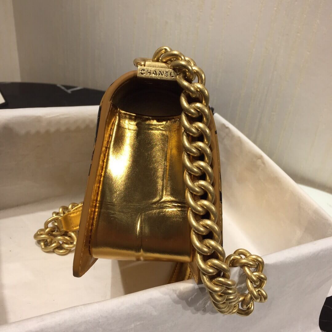 Chanel Crocodile Embossed Boy Chanel Handbag A67086