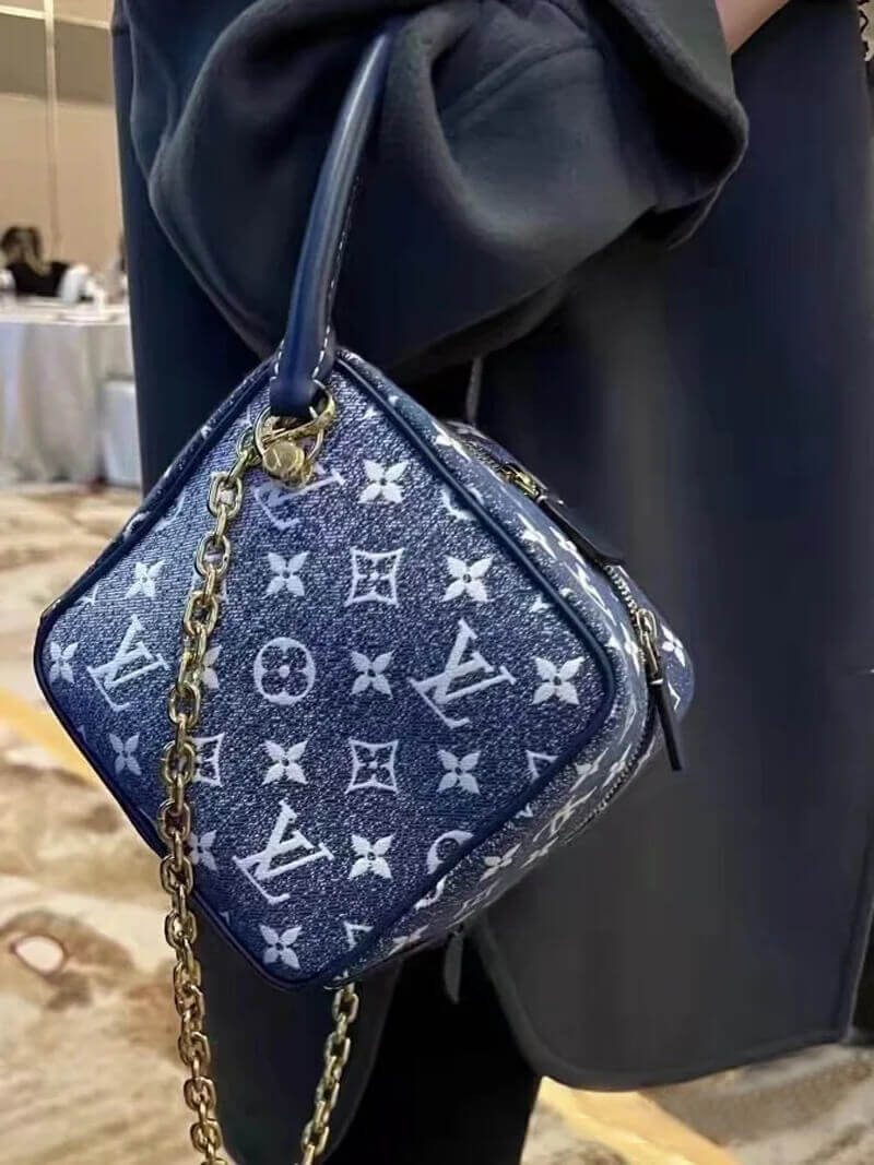 Louis Vuitton Denim Jacquard Textil Square Bag M59611