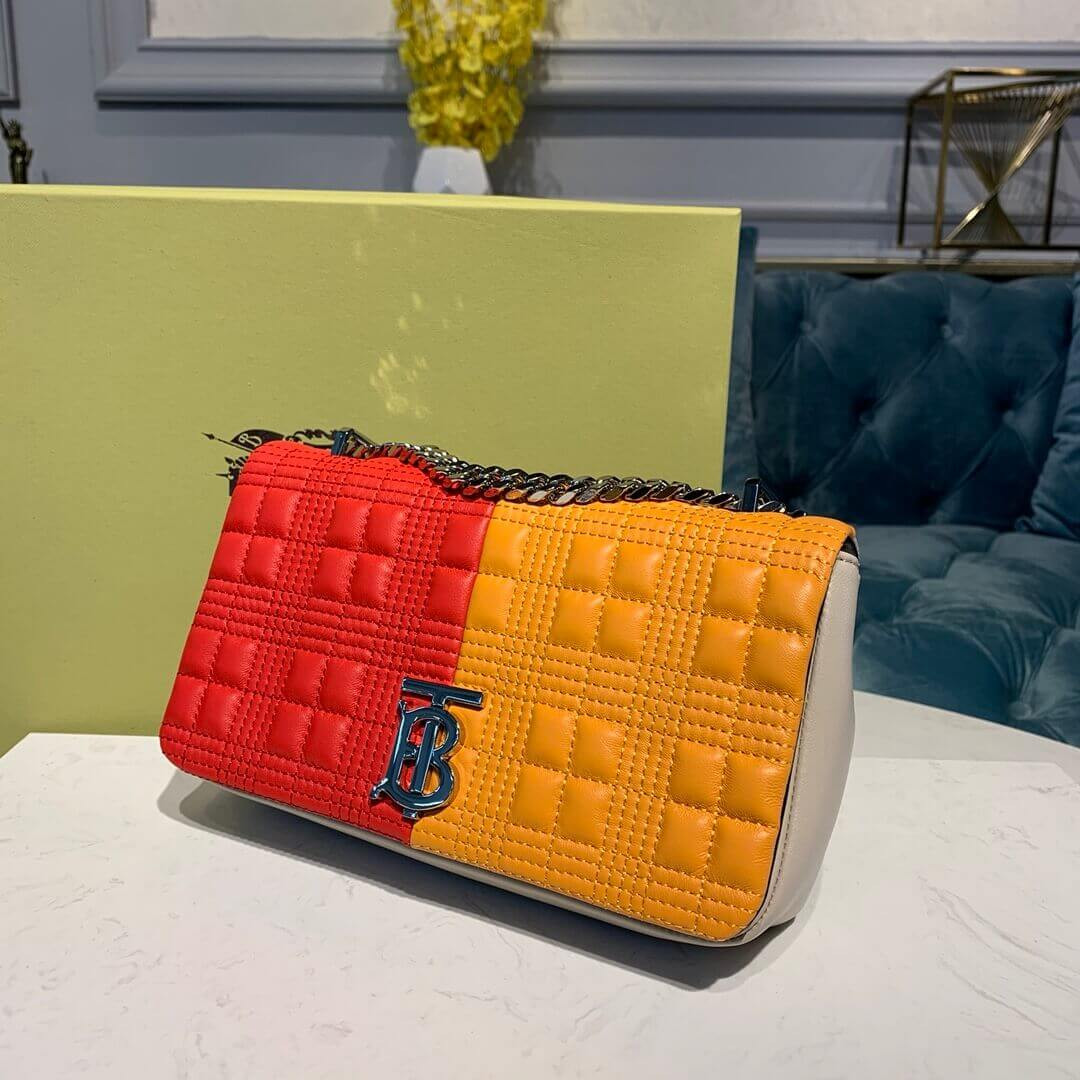 Burberry Small Quilted Colour Block Lambskin Lola Bag 80211551