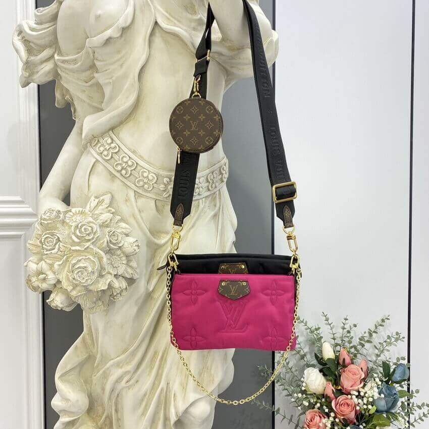 Louis Vuitton Maxi Multi Pochette Accessoires M58980 Black/Fuchsia