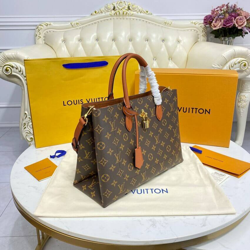 Louis Vuitton Monogram Canvas Flower Tote M43770 Caramel
