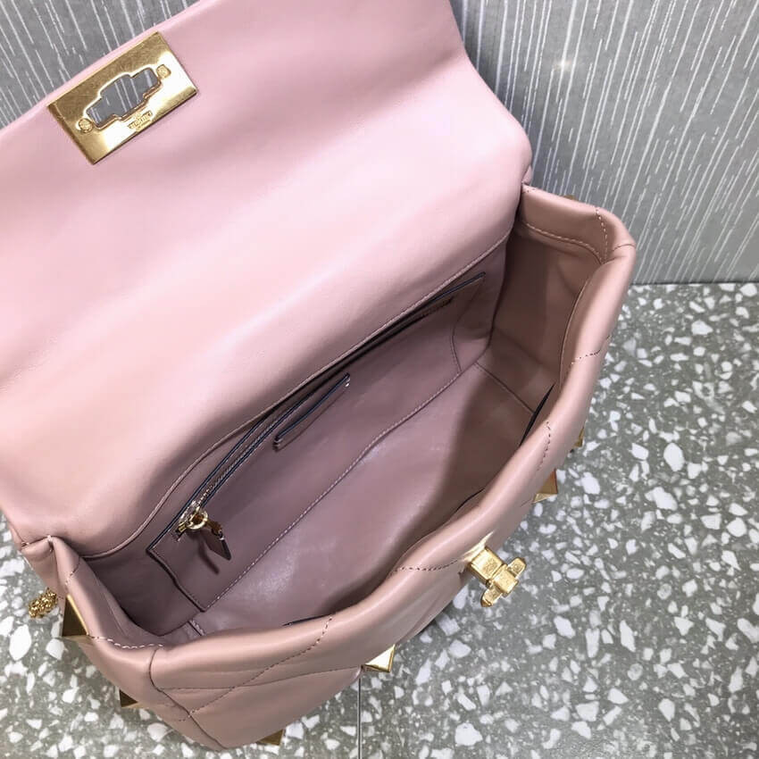 Valentino Large Roman Stud The Shoulder Bag In Nappa With Chain 1189L