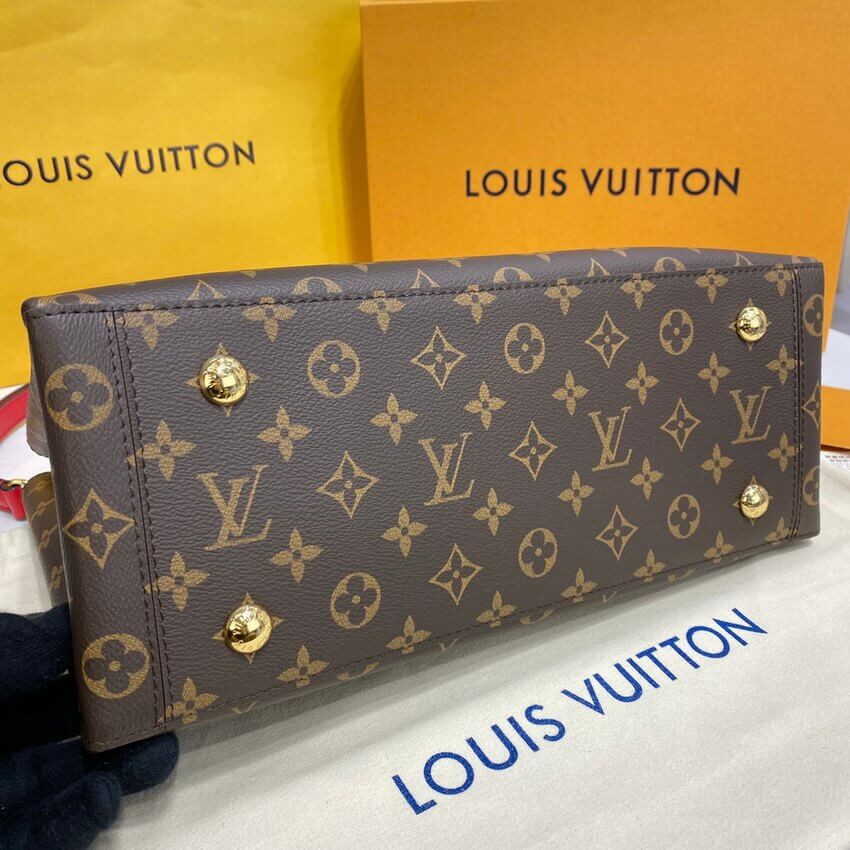 Louis Vuitton Monogram Canvas Flower Tote M43553 Red