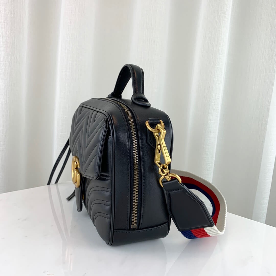 Gucci GG Marmont Matelasse Top Handle Bag 498100