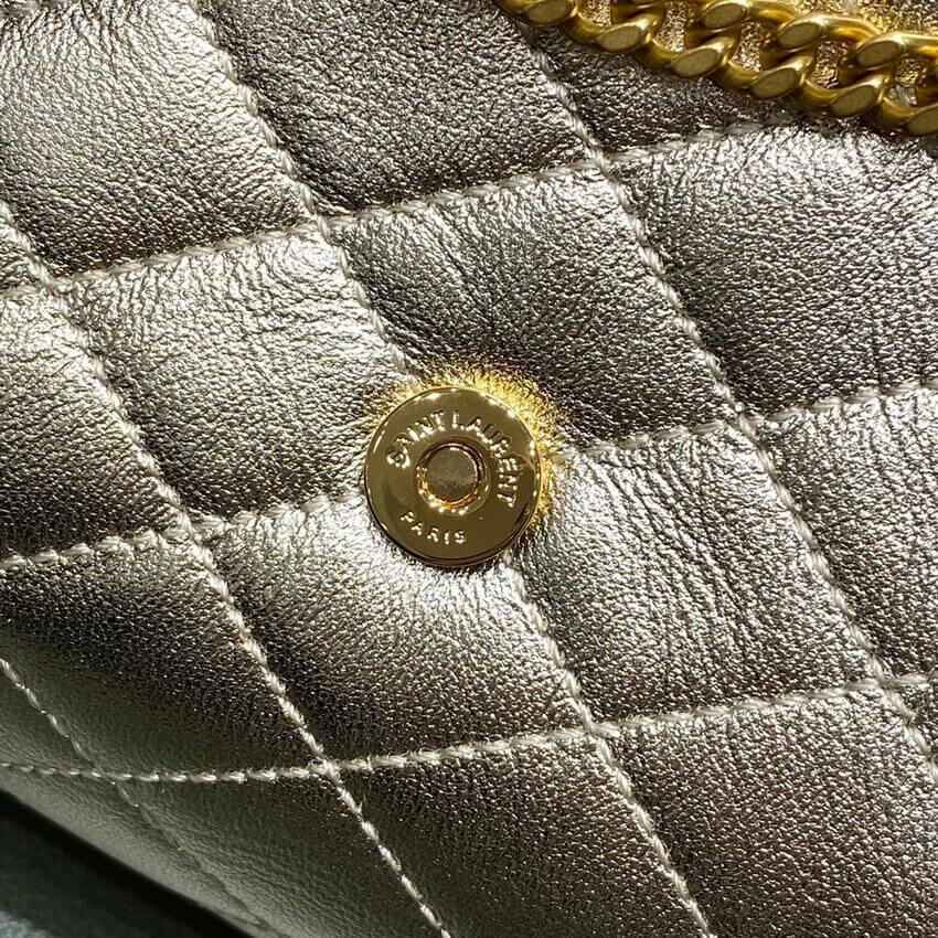 Saint Laurent Nolita Mini Leather Shoulder Bag 672738 Champagne Gold