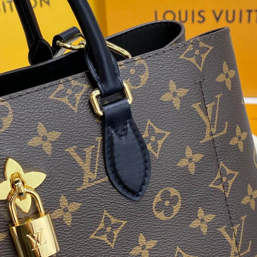 Louis Vuitton Monogram Canvas Flower Tote M43550 Black