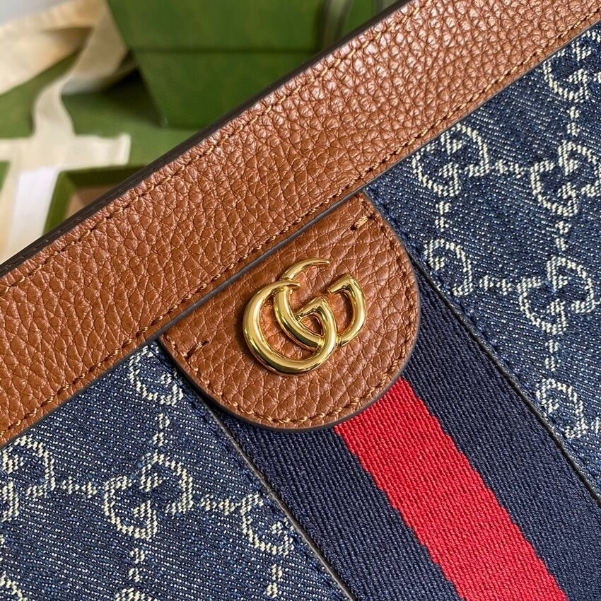 Gucci Ophidia GG Small Shoulder Bag 503877 in Blue Demin