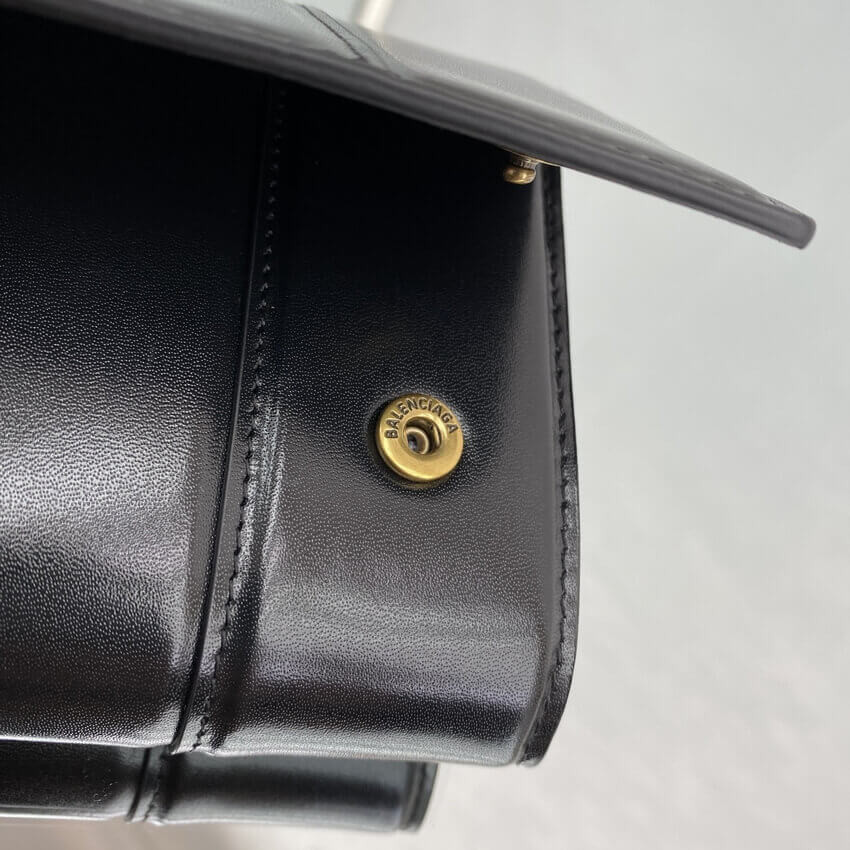 Balenciaga Hourglass Leather Strap Wallet