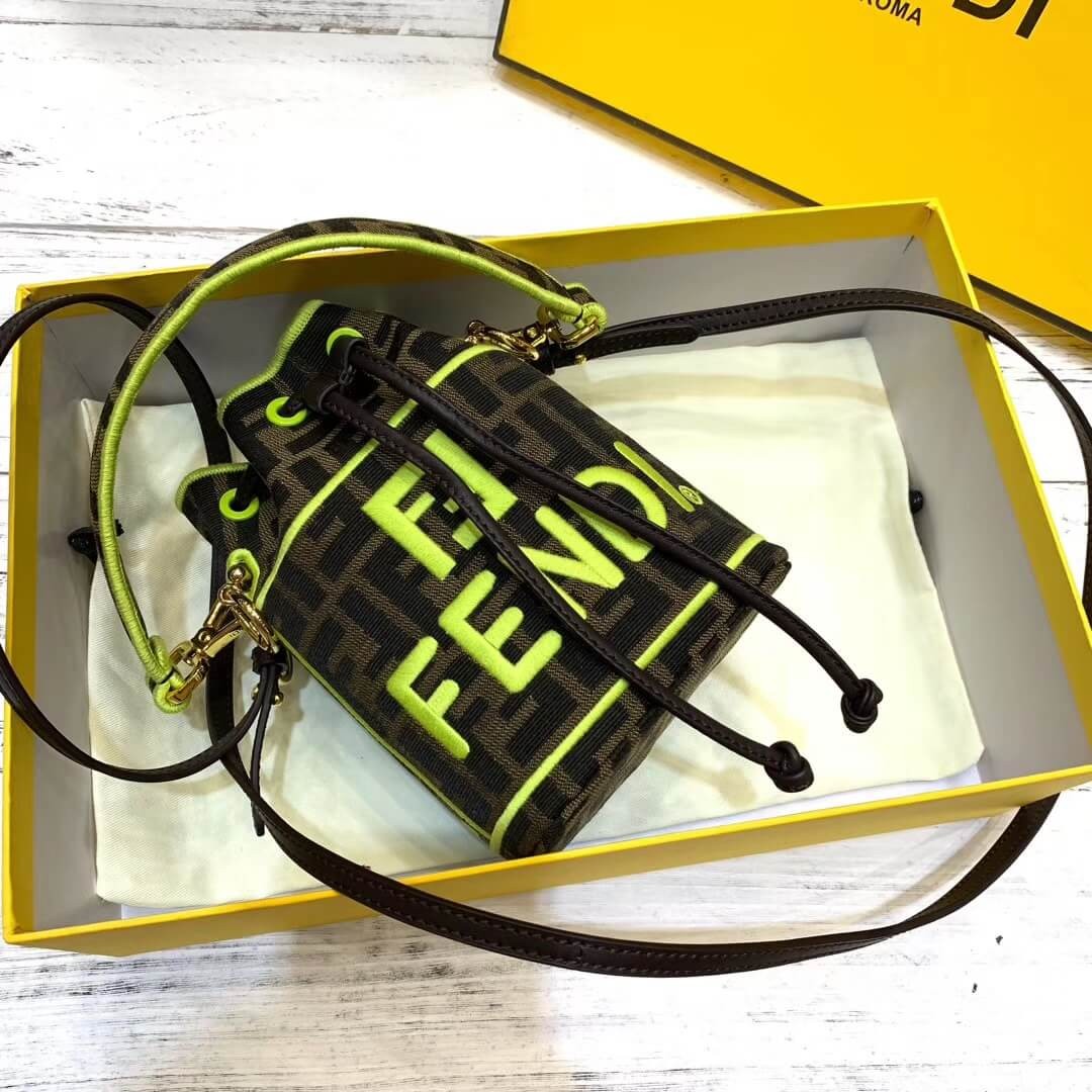 Fendi Mon Tresor Roma Amor Fabric Mini Bag 8BS010