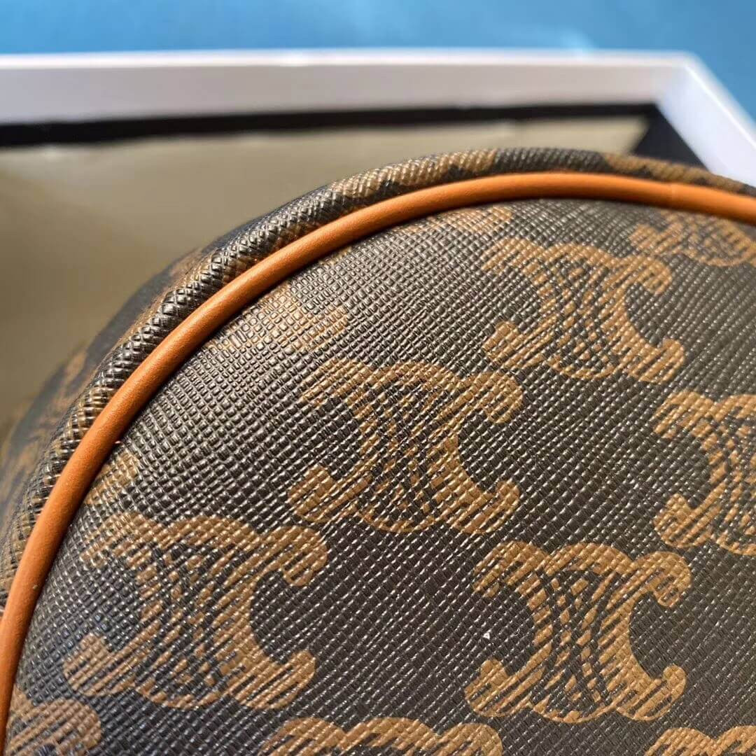 Celine Medium Drawstring Bag In Triomphe Canvas 191392