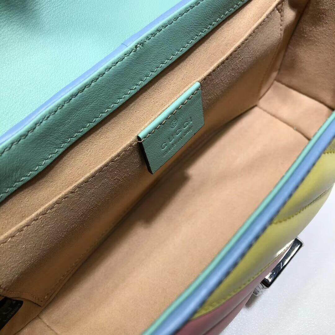 Gucci GG Supreme Mini Bag In Pastel And Rainbow 446744