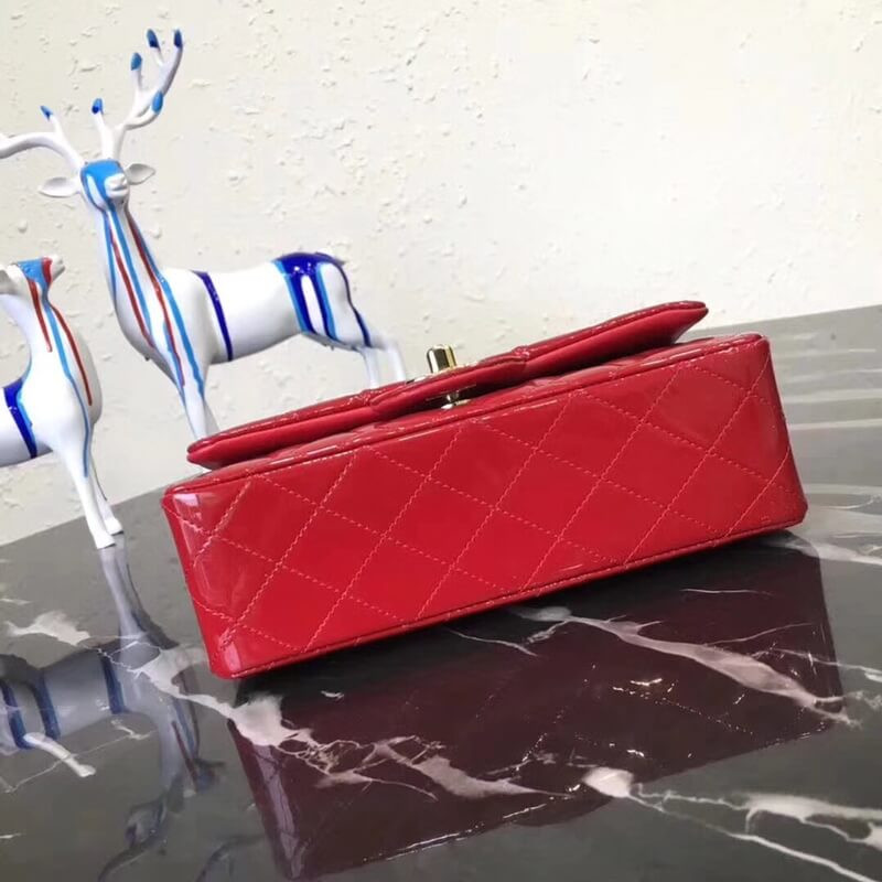 Chanel Pantent Leather 20cm Classic Flap Bag 1116