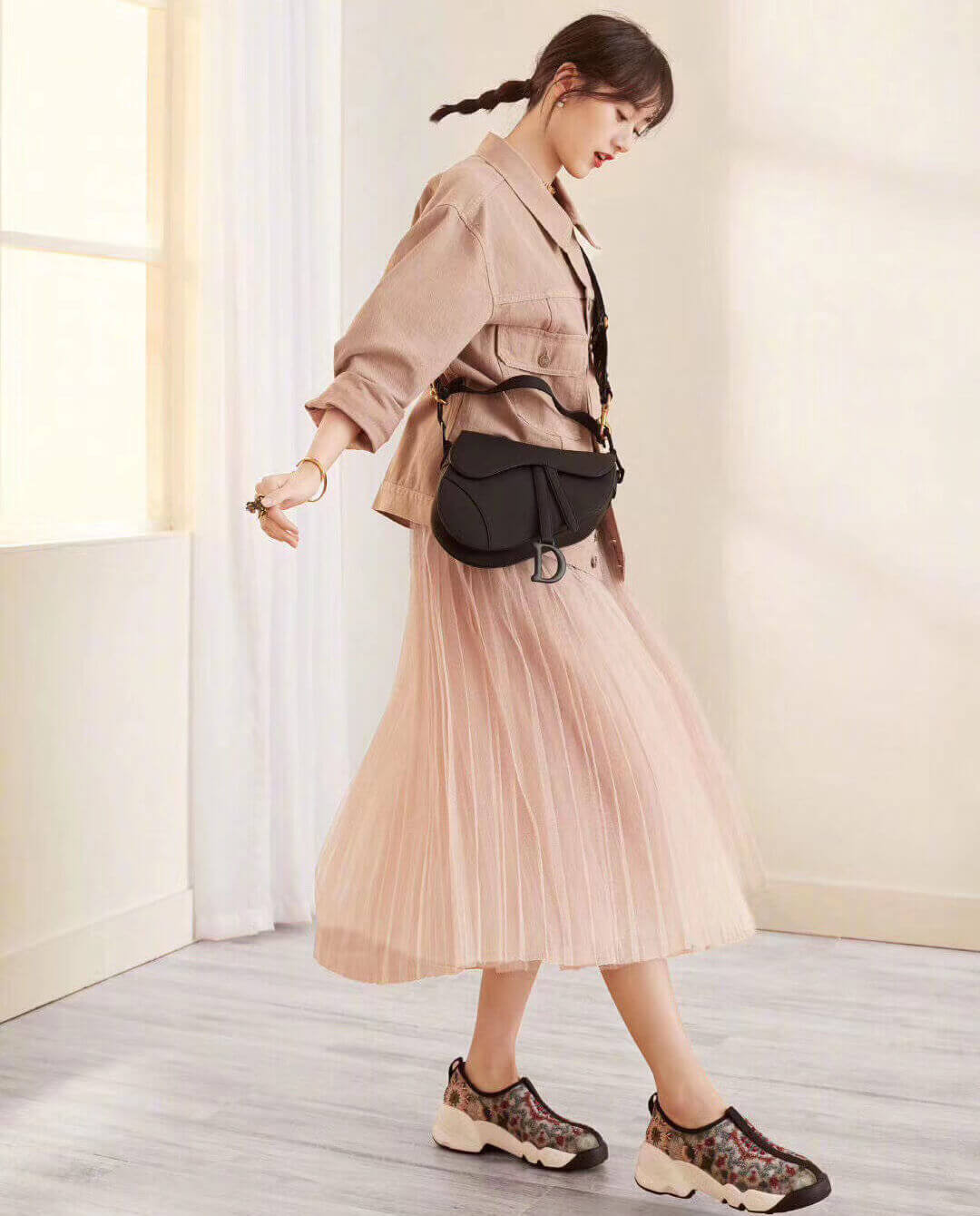 Christian Dior Saddle Bag in Ultramatte Calfskin M0446