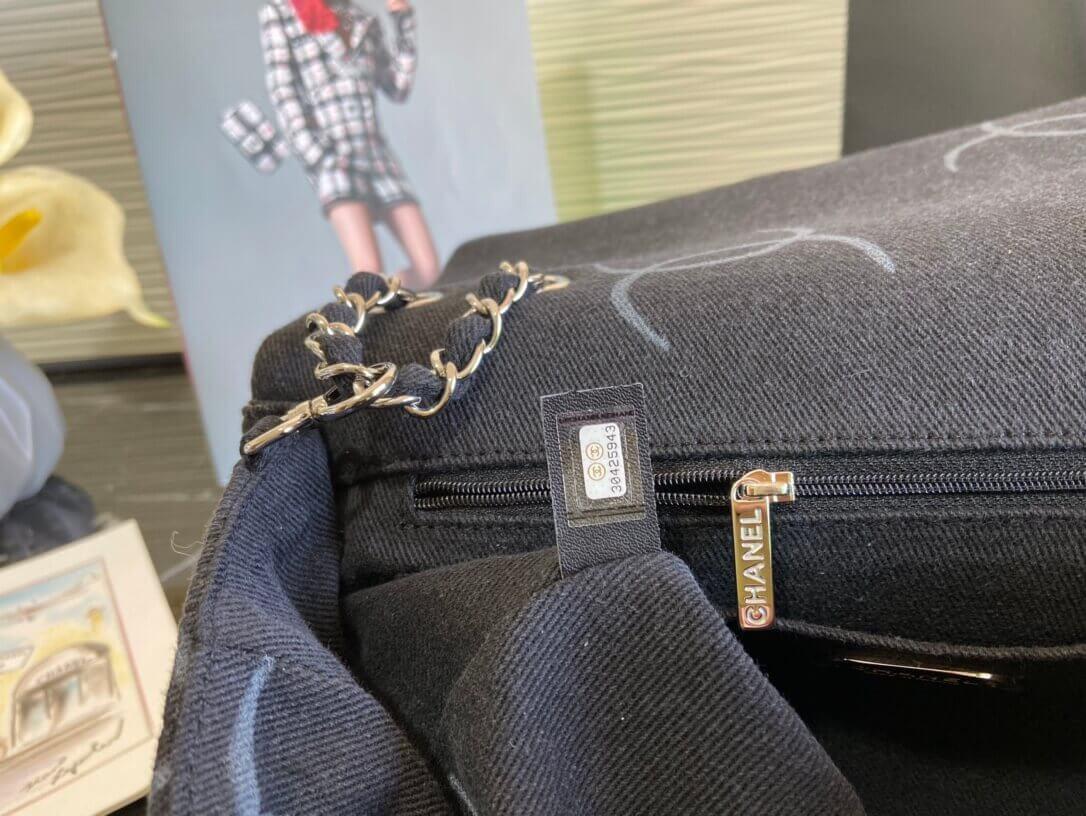 Chanel Denim Classic Flap Jumbo Large Bag AS2072