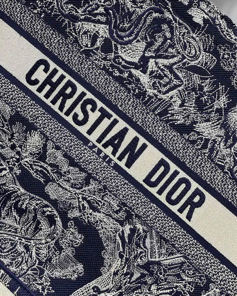 Dior Book Tote Blue Toile de Jouy Reverse Embroidery M1286