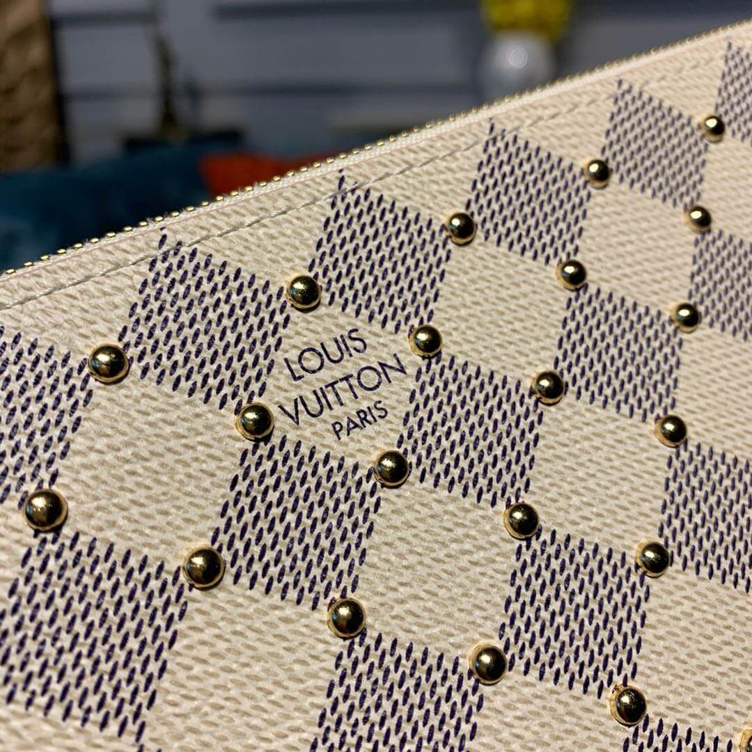 Louis Vuitton Damier Azur Canvas Zipped Pochette  N67500