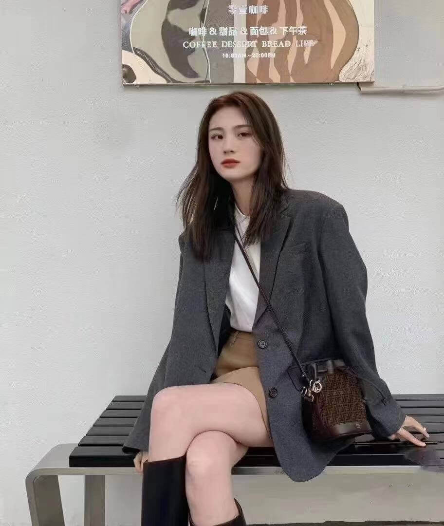 Fendi Mon Tresor Brown Leather Mini-Bag with FF Print 8BS010