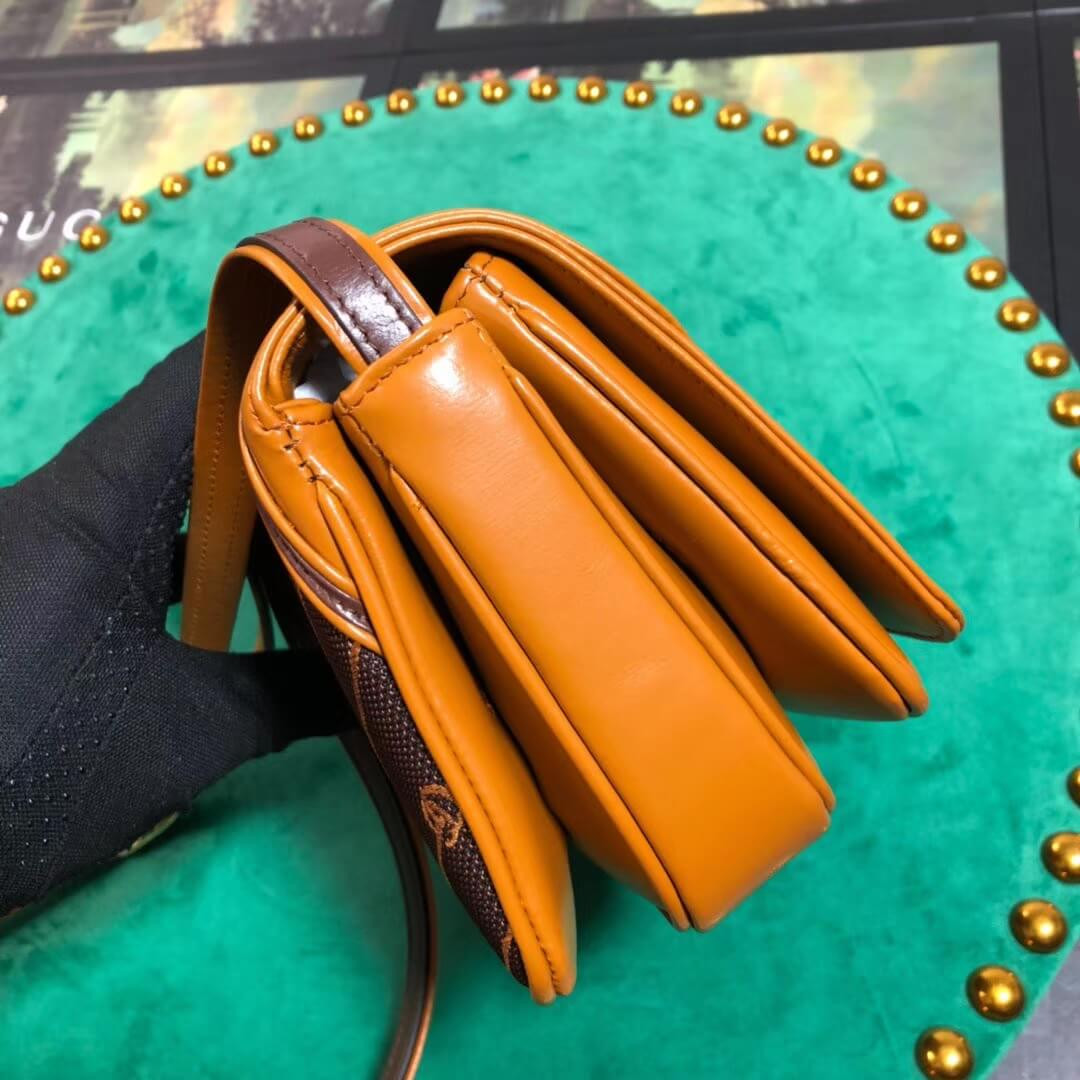 Gucci Calfskin Canvas Rajah Shoulder Bag 424224