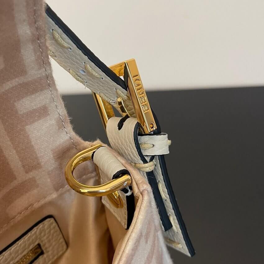 Fendi Baguette 1997 Beige FF Wool Bag 8BR792