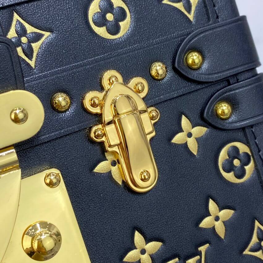 Louis Vuitton Petite Malle Monogram Metal Bag M57817