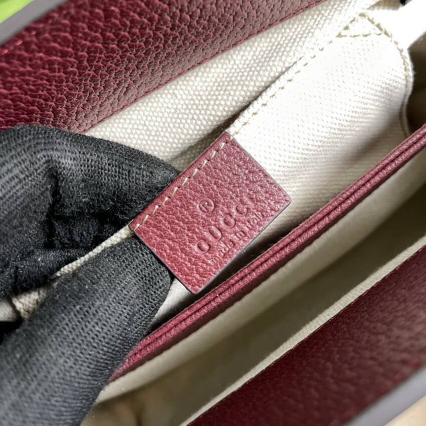 Gucci Ophidia GG Small Shoulder Bag 503877 in Burgundy