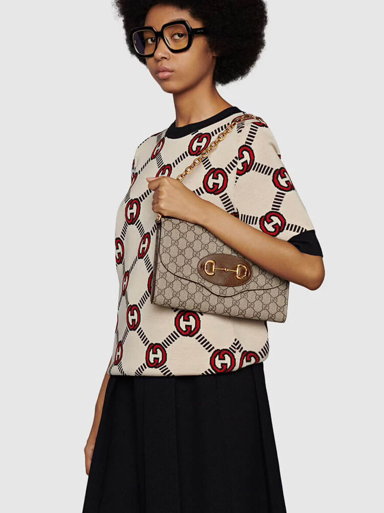 Gucci Horsebit 1955 Small Bag In GG Supreme 677286