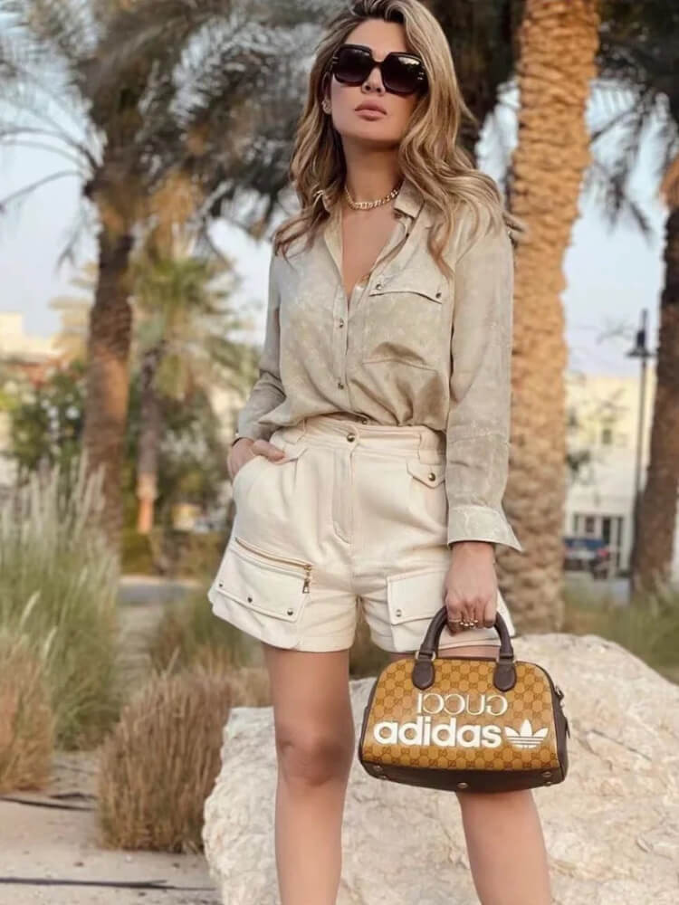 adidas x Gucci Mini Duffle Bag 702397 in GG Crystal Canvas