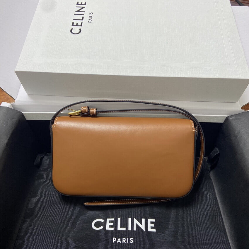 Celine Triomphe Shoulder Bag In Natural Calfskin 194143