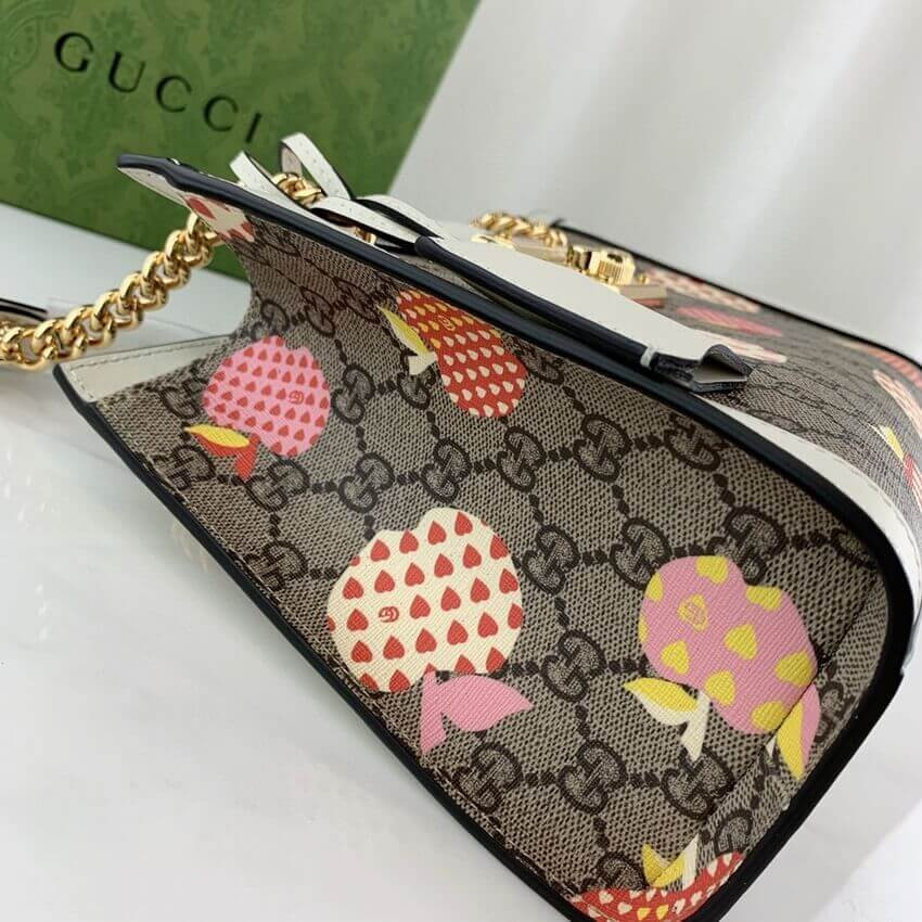Gucci Padlock GG Heart Apple Pattern Small Shoulder Bag 498156