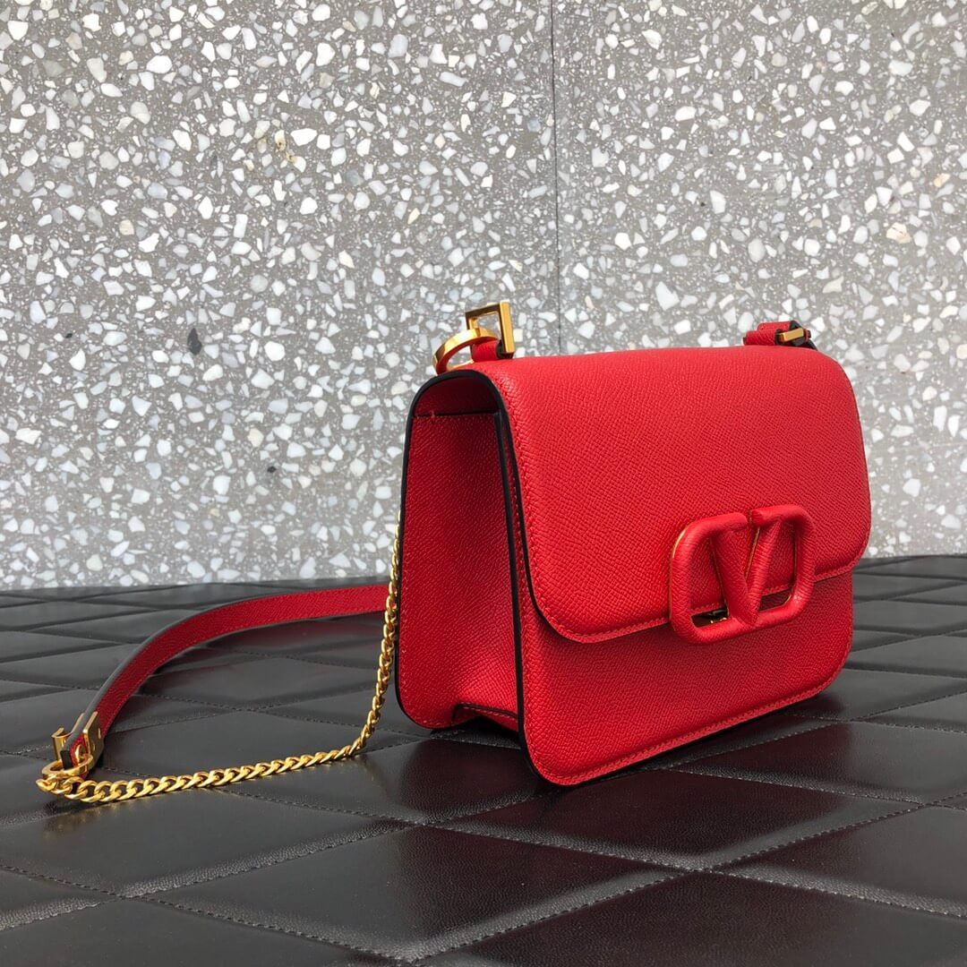 Valentino Small Vsling Shiny Calfskin Shoulder Bag 0021