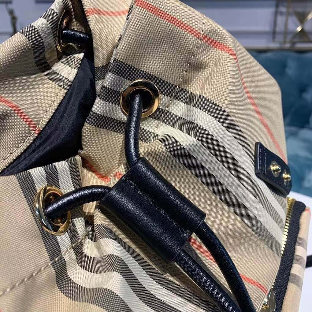 Burberry The Medium Rucksack in Icon Stripe Nylon 80151461