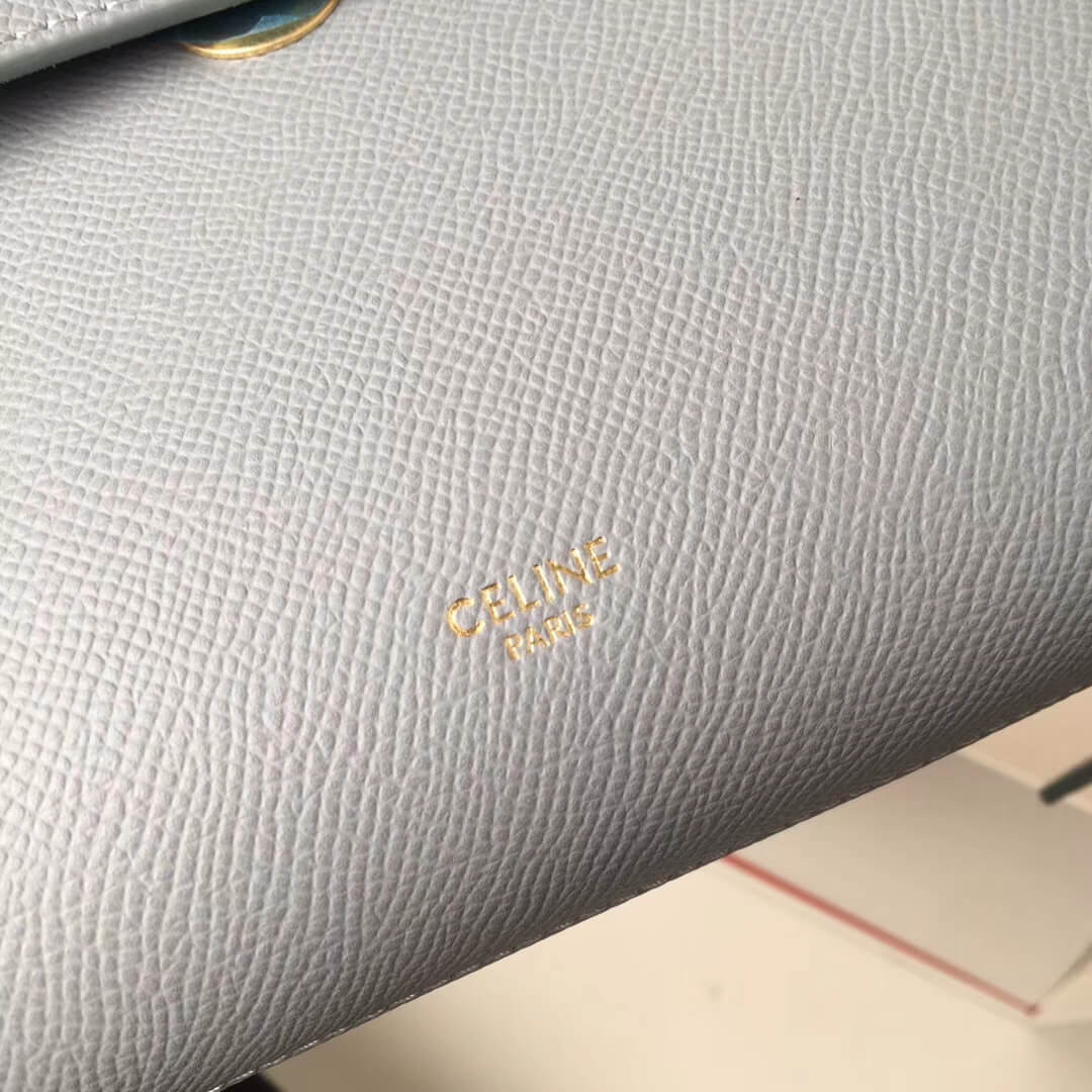 Celine Micro Belt Bag In Grained Calfskin 189153 Light Blue