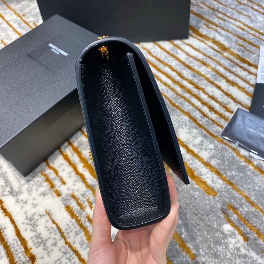 YSL Saint Laurent Kate Medium With Tassel In Grain De Poudre Leather 354119 Black