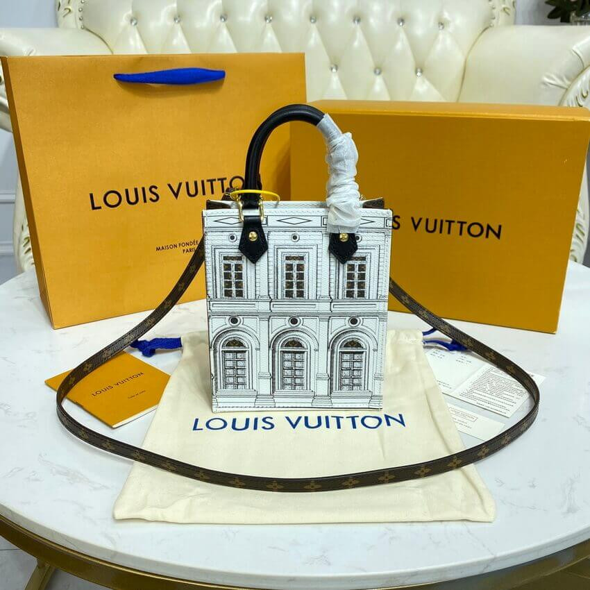 Louis Vuitton Printed Matte Calf Leather Petit Sac Plat M80991