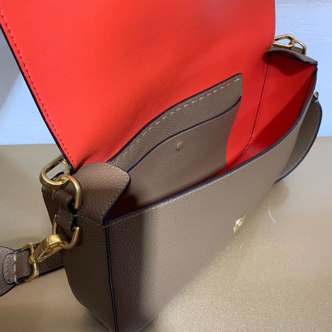 Fendi Grained Calfskin Baguette Large Bag 8BR771