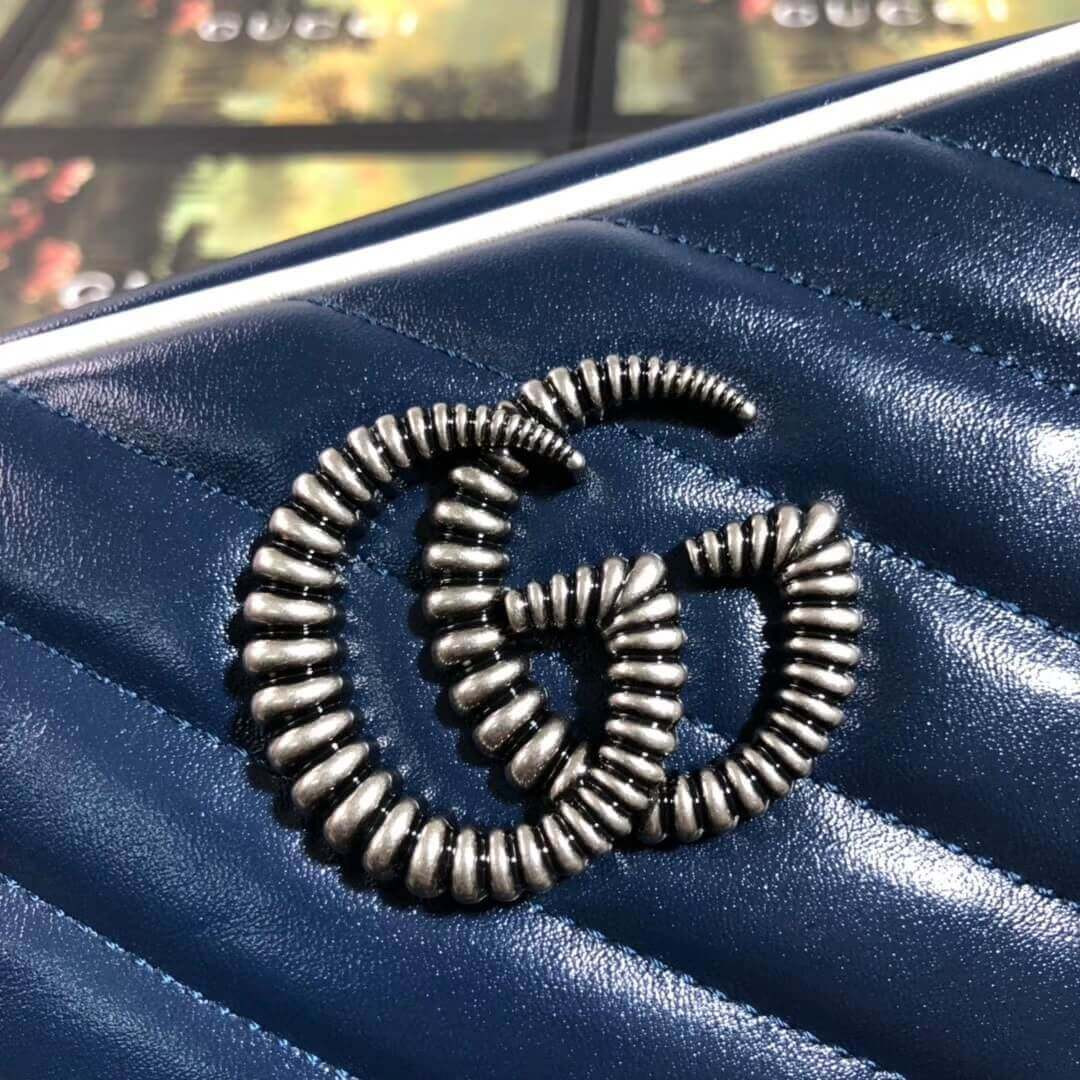 Gucci GG Marmont Small Shoulder Bag 447632 Blue