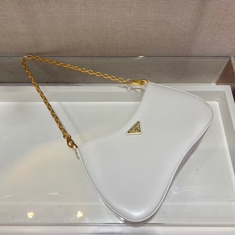 Prada Leather Chain Hobo Bag 1BC148