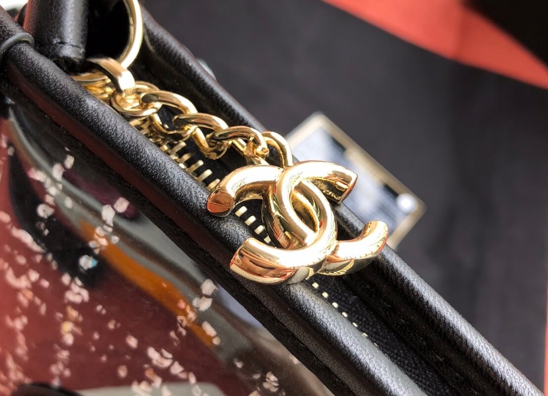 Chanel Large Tweed PVC Logo Pouches AP0360