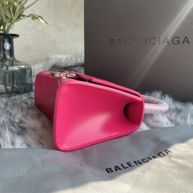 Balenciaga Hourglass XS Shiny Box Calfskin Tote